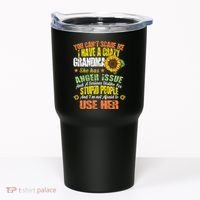 You Can't Scare Me I Have A Grandma With Anger Issues Tumbler thumb 0