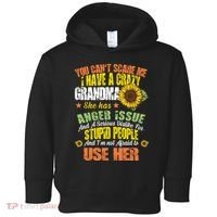 You Can't Scare Me I Have A Grandma With Anger Issues Toddler Hoodie thumb 0