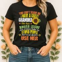 You Can't Scare Me I Have A Grandma With Anger Issues Women's T-Shirt thumb 2