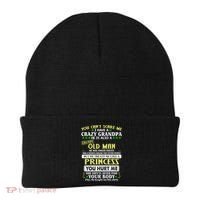 You Can’t Scare Me I Have A Crazy Grandpa Gift Beanie thumb 0