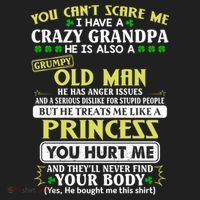 You Can’t Scare Me I Have A Crazy Grandpa Gift Beanie thumb 2