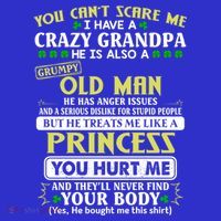 You Can’t Scare Me I Have A Crazy Grandpa Gift Hoodie thumb 2