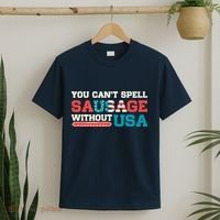 You Can’T Spell Sausage Without Usa Vintage Patriotic T-Shirt thumb 2
