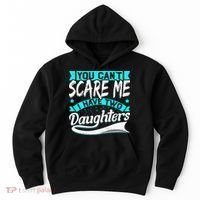 You Can't Scare Me I Have Two Daughters retro Mother's day Hoodie thumb 0