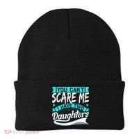 You Can't Scare Me I Have Two Daughters retro Mother's day Beanie thumb 0