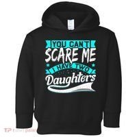 You Can't Scare Me I Have Two Daughters retro Mother's day Toddler Hoodie thumb 0
