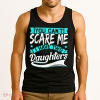 You Can't Scare Me I Have Two Daughters retro Mother's day Tank Top thumb 3