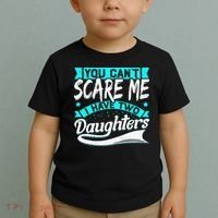 You Can't Scare Me I Have Two Daughters retro Mother's day Toddler T-Shirt thumb 2