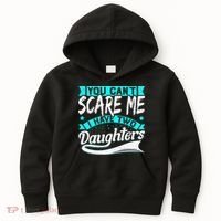 You Can't Scare Me I Have Two Daughters retro Mother's day Kids Hoodie thumb 0