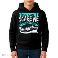 You Can't Scare Me I Have Two Daughters retro Mother's day Kids Hoodie thumb 4