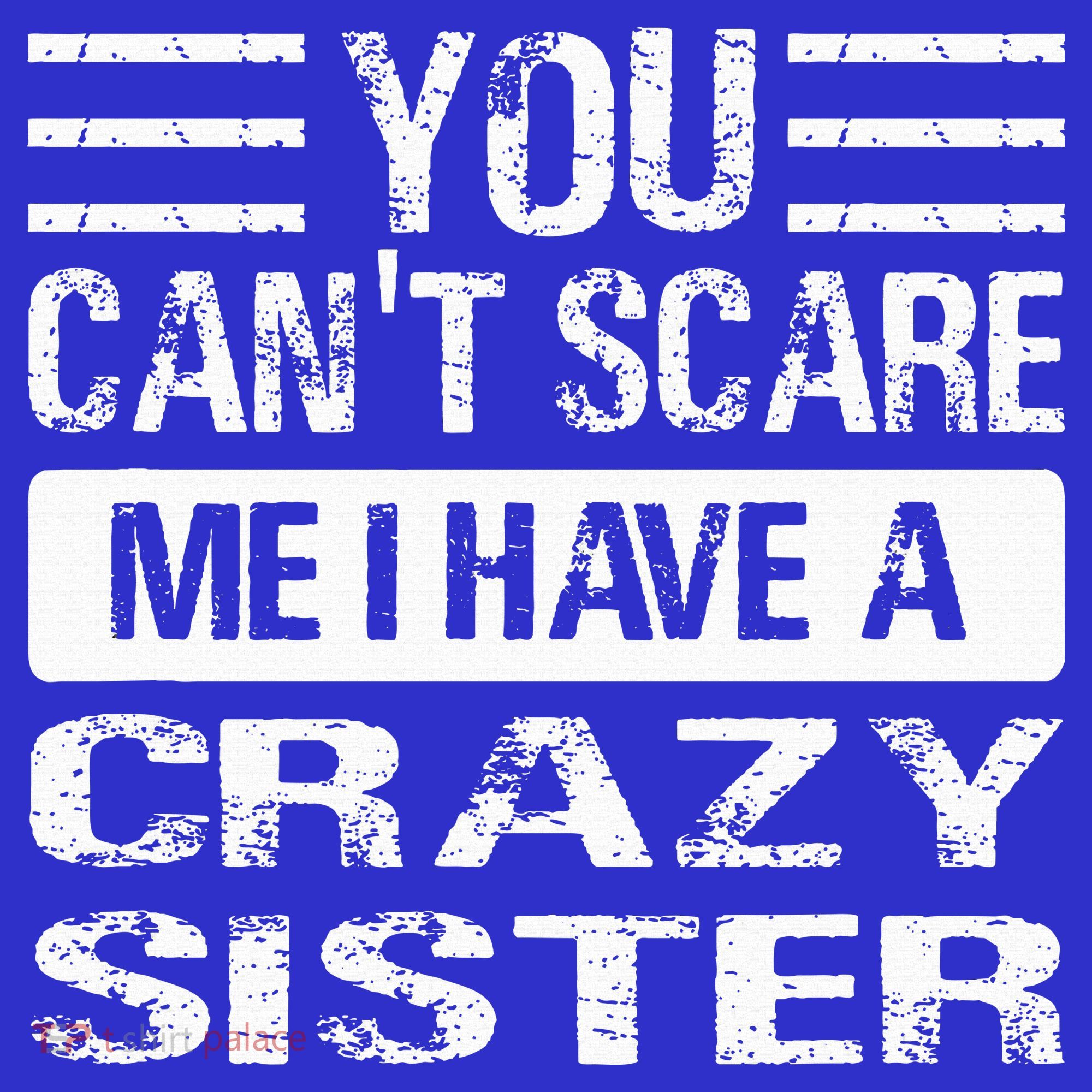 You Can't Scare Me I Have A Crazy Sister Funny Brothers Hoodie