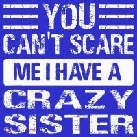 You Can't Scare Me I Have A Crazy Sister Funny Brothers Toddler T-Shirt thumb 4