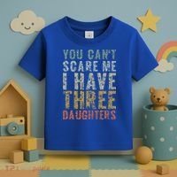 You Can't Scare Me I Have Three Daughters Dad Father Day Toddler T-Shirt thumb 3