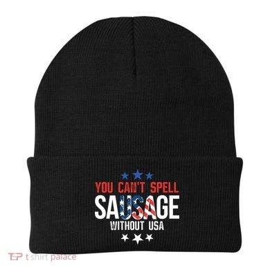 You Cant Spell Sausage Without Usa Funny Gift Beanie