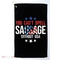 You Cant Spell Sausage Without Usa Funny Gift Golf Towel thumb 0