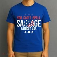 You Cant Spell Sausage Without Usa Funny Gift T-Shirt thumb 3