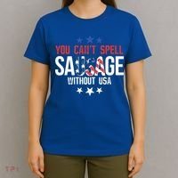 You Cant Spell Sausage Without Usa Funny Gift T-Shirt thumb 4
