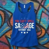 You Cant Spell Sausage Without Usa Funny Gift Women's Tank Top thumb 3