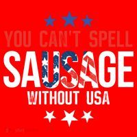 You Cant Spell Sausage Without Usa Funny Gift Santa Hat thumb 1