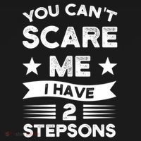 You Can't Scare Me 2 Stepsons Stepson Bonusson Stepdad Great Gift USA-Made Doggie Bandana thumb 2