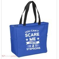 You Can't Scare Me 2 Stepsons Stepson Bonusson Stepdad Great Gift Tote Bag thumb 2
