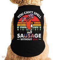 You Cant Spell Sausage Without USA 4th Of July American Doggie Tank thumb 0