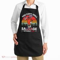 You Cant Spell Sausage Without USA 4th Of July American Apron thumb 2