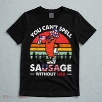 You Cant Spell Sausage Without USA 4th Of July American T-Shirt thumb 5