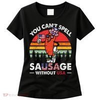 You Cant Spell Sausage Without USA 4th Of July American Women's T-Shirt thumb 0