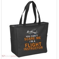 You Can't Scare Me, I'm A Flight Instructor Pilot Tote Bag thumb 2