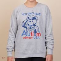 You Can’T Spell Autism Without Usa Women's Sweatshirt thumb 0