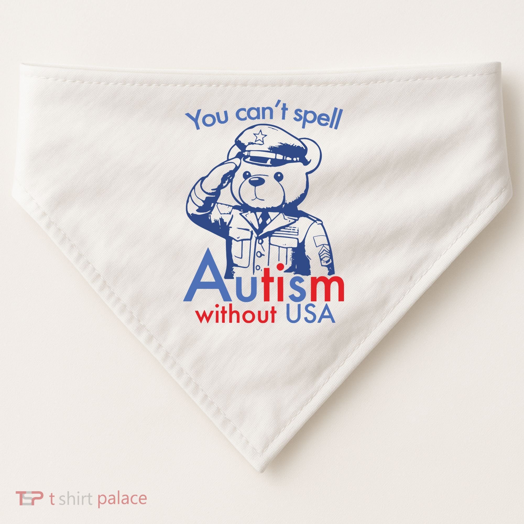 You Can’T Spell Autism Without Usa USA-Made Doggie Bandana
