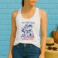 You Can’T Spell Autism Without Usa Women's Tank Top thumb 2