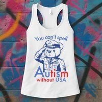 You Can’T Spell Autism Without Usa Women's Tank Top thumb 3