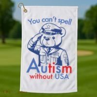 You Can’T Spell Autism Without Usa Golf Towel thumb 1