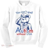 You Can’T Spell Autism Without Usa Kids Sweatshirt thumb 0