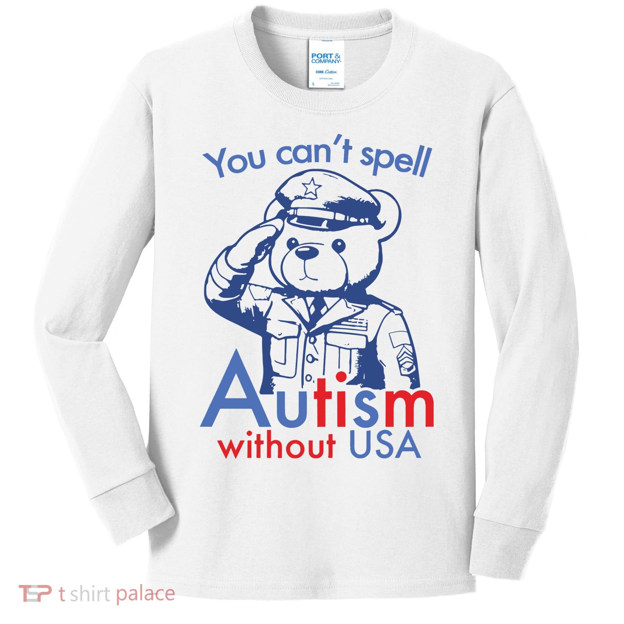 You Can’T Spell Autism Without Usa Kids Long Sleeve Shirt