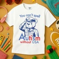 You Can’T Spell Autism Without Usa Kids T-Shirt thumb 3
