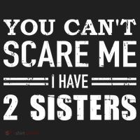 You Can't Scare Me I Have Two Sisters Gift Beanie thumb 2