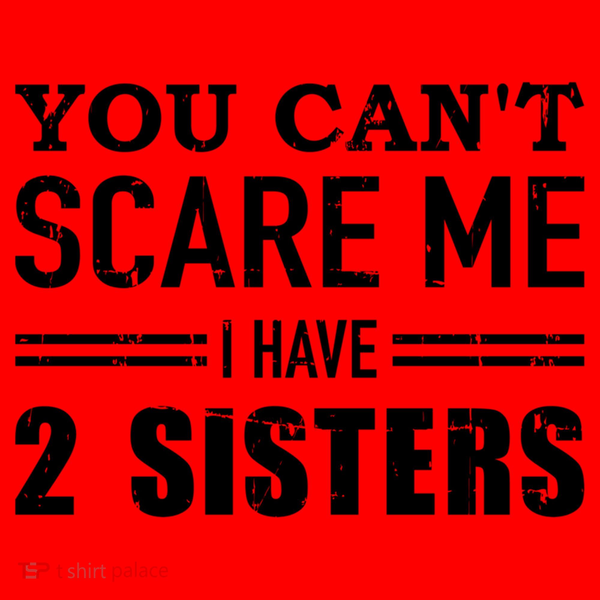 You Can't Scare Me I Have Two Sisters Gift Santa Hat