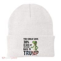 You Could Save More By Switching Back To Trump Funny Beanie thumb 0