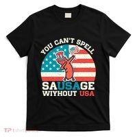 You Can’T Spell Sausage Without Usa Vintage Patriotic T-Shirt thumb 0