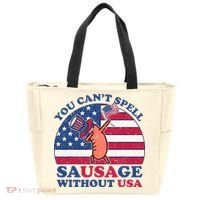 You Can’T Spell Sausage Without Usa 4th Of July Tote Bag thumb 0