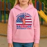You Can’T Spell Sausage Without Usa 4th Of July Kids Hoodie thumb 3