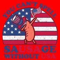 You Can’T Spell Sausage Without Usa 4th Of July Santa Hat thumb 1