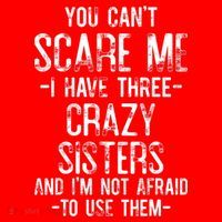 You Can't Scare Me I Have Three Crazy Sisters Funny Brother Santa Hat thumb 1
