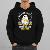 You CanT Scare Me IM A Fifth Grade Teacher Halloween Hoodie thumb 0