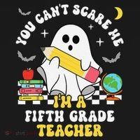 You CanT Scare Me IM A Fifth Grade Teacher Halloween Visor thumb 3