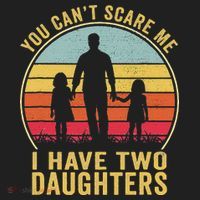 You Cant Scare Me I Have Two Daughters For Fathers Day Gift Beanie thumb 2