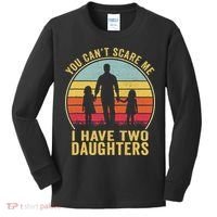 You Cant Scare Me I Have Two Daughters For Fathers Day Gift Kids Long Sleeve Shirt thumb 0
